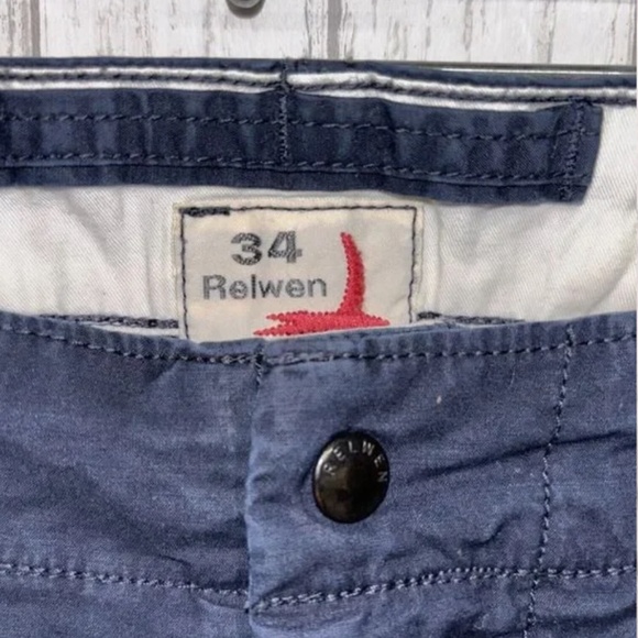 Mens Size 34 Relwen Dura Flex Chino Pants Navy EUC - Picture 3 of 6